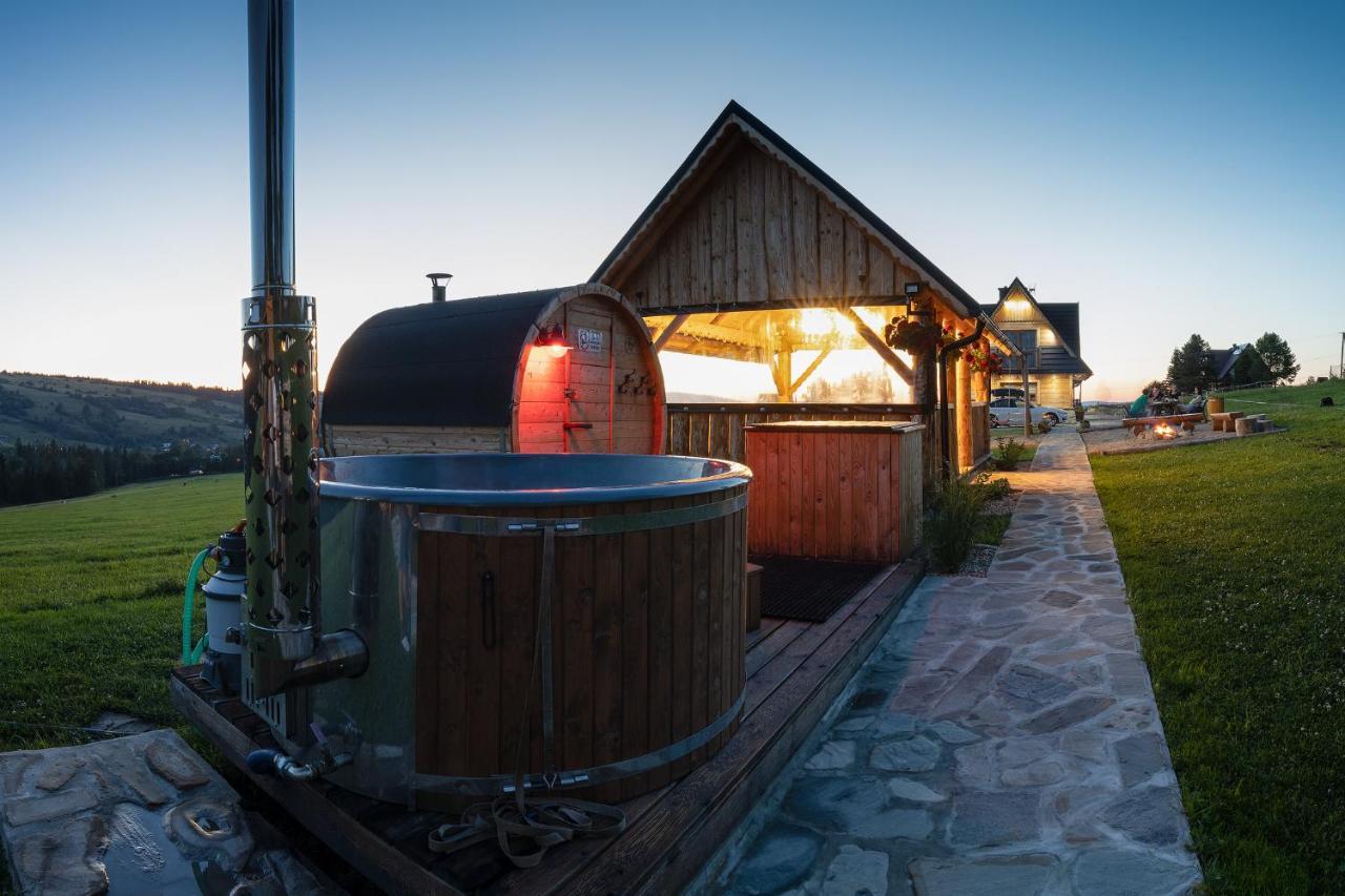 Witowianskie Domki Z Kominkiem, Jacuzzi I Sauna Dzianisz Ngoại thất bức ảnh