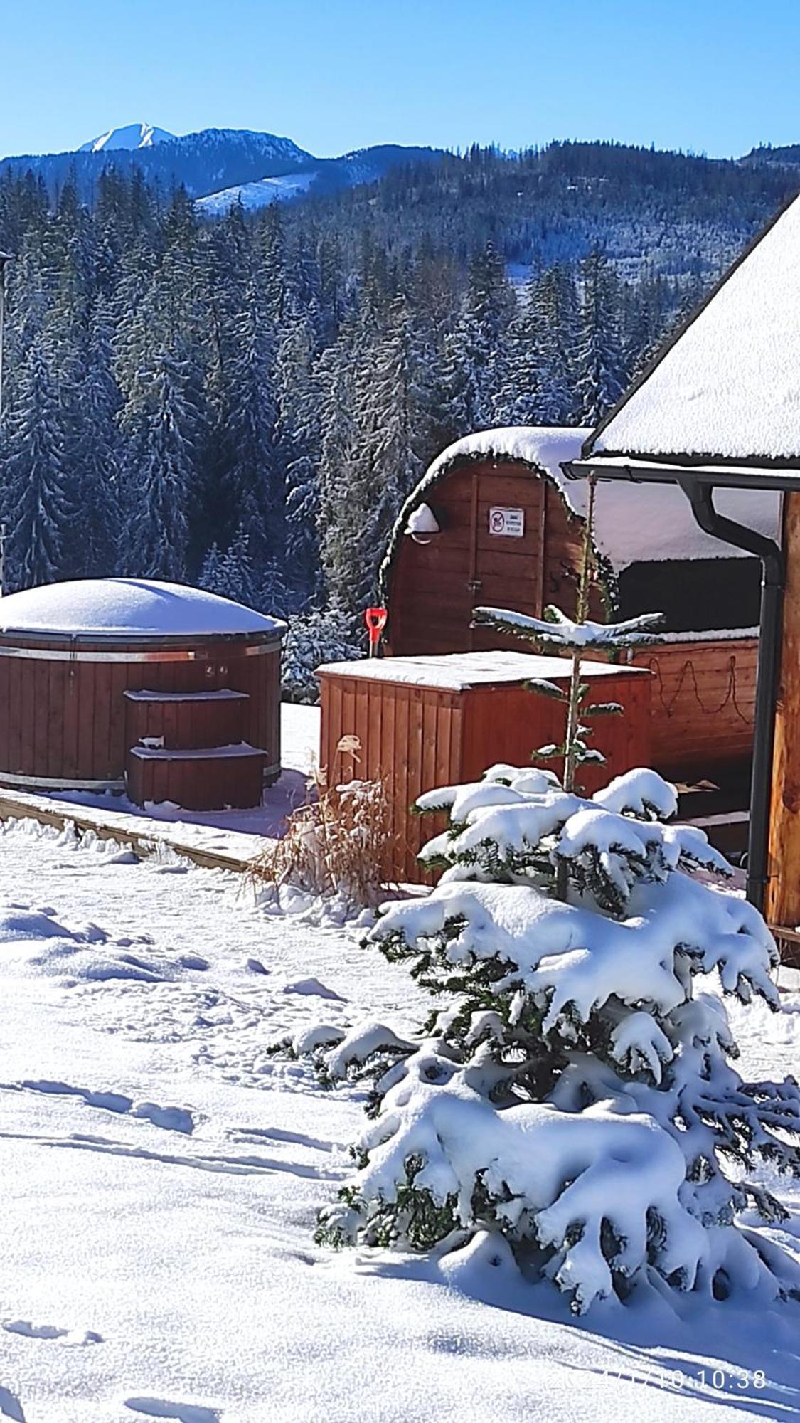 Witowianskie Domki Z Kominkiem, Jacuzzi I Sauna Dzianisz Ngoại thất bức ảnh