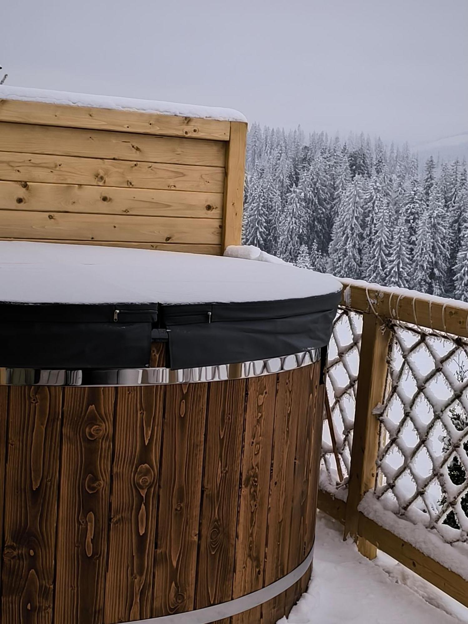 Witowianskie Domki Z Kominkiem, Jacuzzi I Sauna Dzianisz Ngoại thất bức ảnh