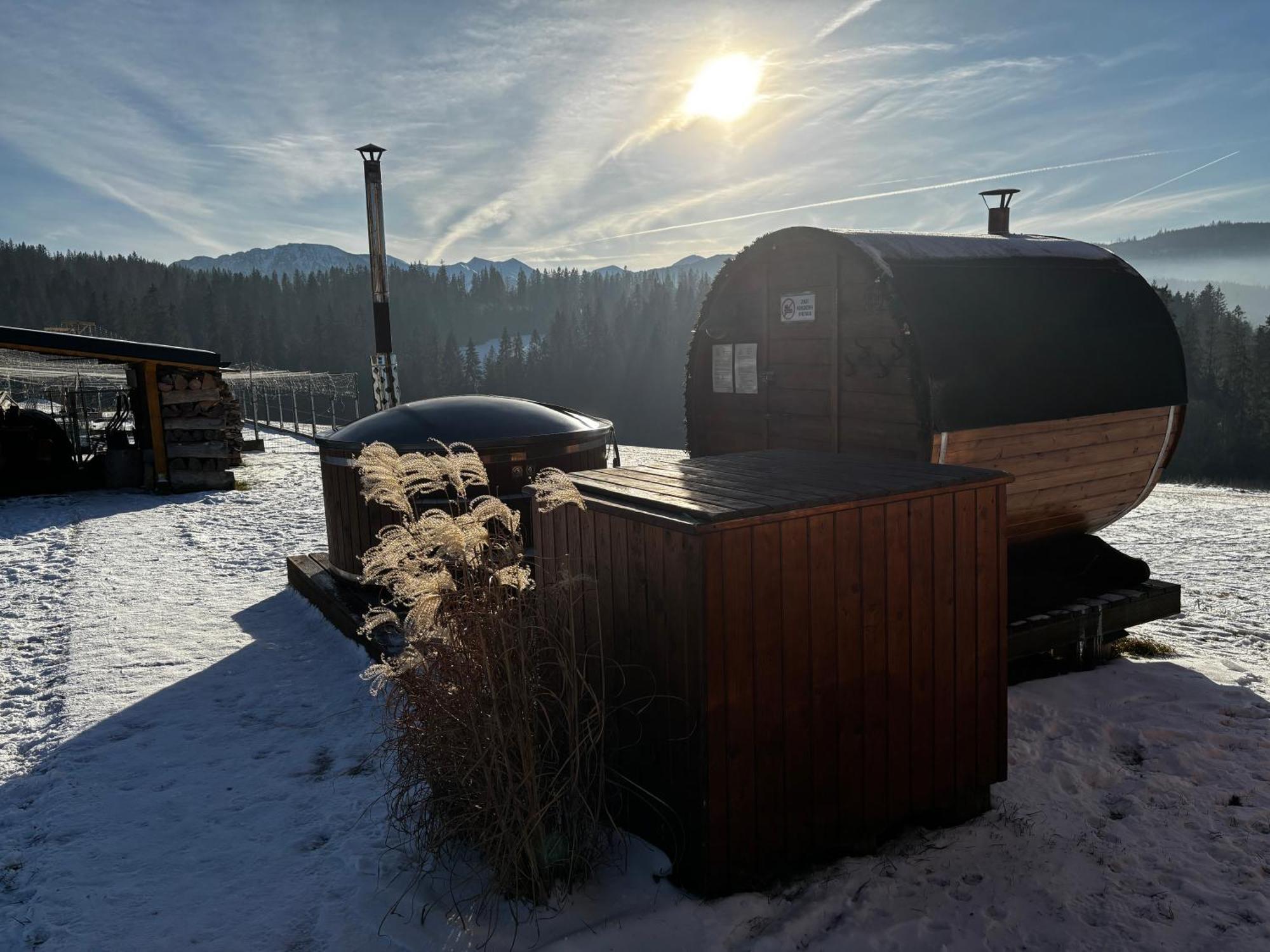 Witowianskie Domki Z Kominkiem, Jacuzzi I Sauna Dzianisz Ngoại thất bức ảnh