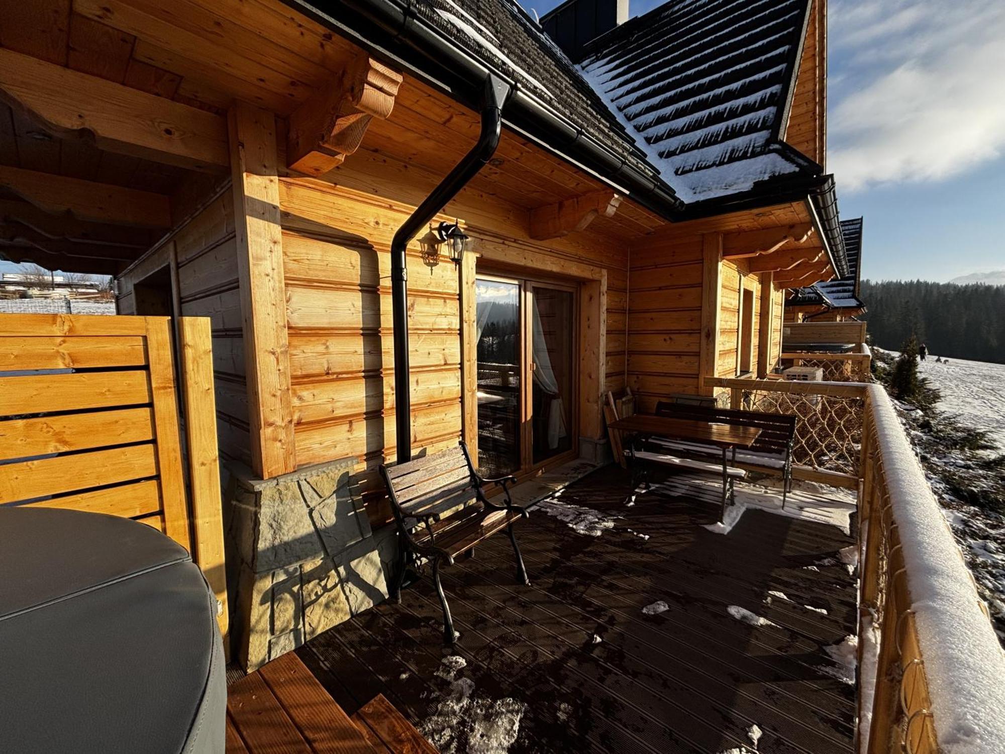 Witowianskie Domki Z Kominkiem, Jacuzzi I Sauna Dzianisz Ngoại thất bức ảnh